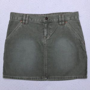 Old Navy olive green corduroy mini skirt